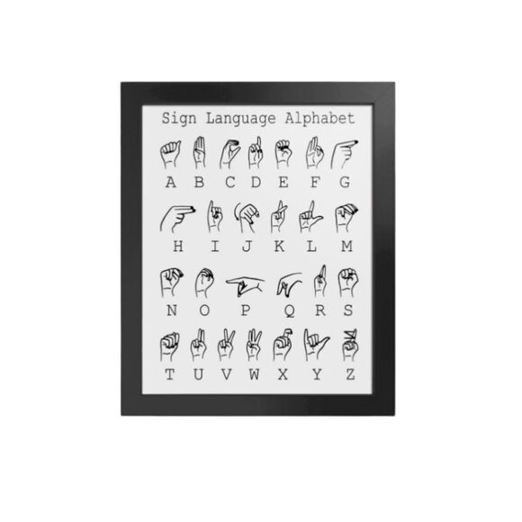 ASL Sign Language Alphabet Print - Picture 2 of 3